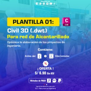 PLANTILLA CIVIL 3D (Tipo 01): Red de agua potable