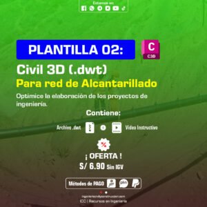 PLANTILLA CIVIL 3D (Tipo 02): Red de agua potable
