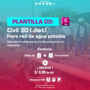 PLANTILLA CIVIL 3D (Tipo 02): Red de alcantarillado